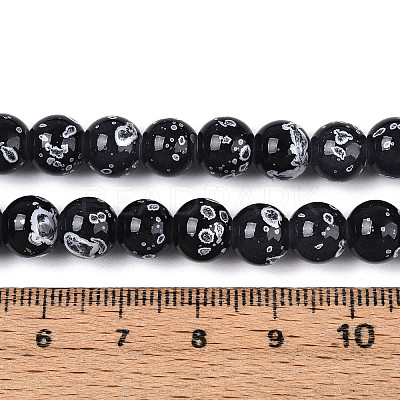 Baking Paint Glass Beads X1-DGLA-N015-8mm-10-1