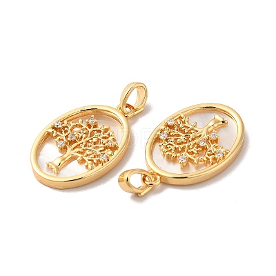 Brass Shell Pendants X-KK-M243-34G-1