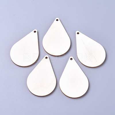 Unfinished Blank Poplar Wood Big Pendants WOOD-D021-10-1