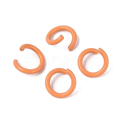 Spray Painted Iron Open Jump Rings IFIN-T017-04B-19-1