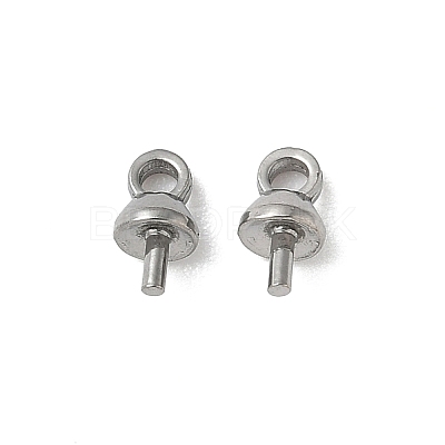 304 Stainless Steel Cup Pearl Peg Bails Pin Pendants STAS-L300-004B-P-1