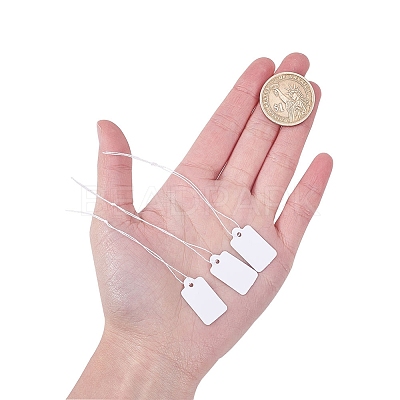 White Rectangle Jewelry Price Tags X1-TOOL-C003-02-1
