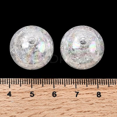 Bubblegum AB Color Transparent Crackle Acrylic Round Beads CACR-R011-20mm-03-1