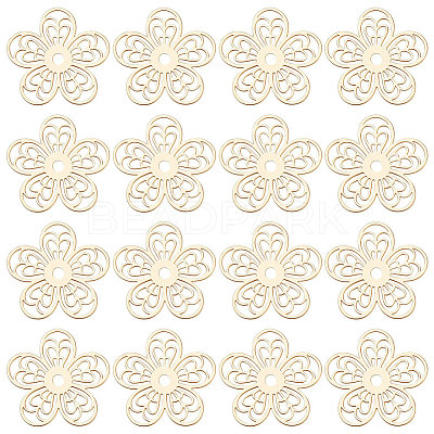 50Pcs Rack Plating 304 Stainless Steel Filigree Joiners STAS-BBC0002-48-1