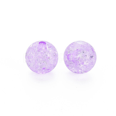 Transparent Crackle Acrylic Beads MACR-S373-66B-N15-1
