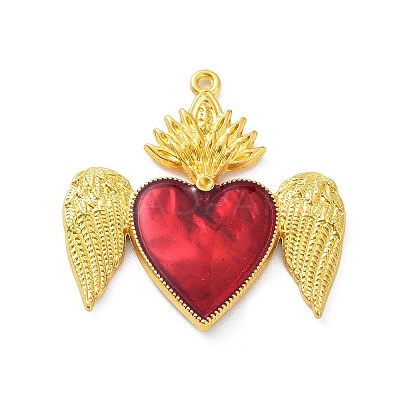 Alloy Enamel Pendant Rhinestone Settings ENAM-P252-06G-1
