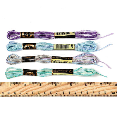 24 Skeins 6 Colors 6-Ply Polyester Embroidery Floss OCOR-FS0001-04-1