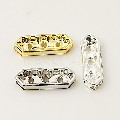 Brass Rhinestone Bridge Spacers RB-RSB022-M-NF-1