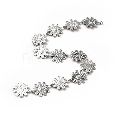 304 Stainless Steel Flower Link Chains CHS-C004-04B-P-1