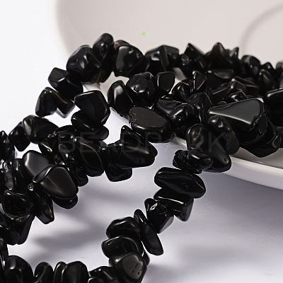 Natural Obsidian Beads Strands X-F005-1