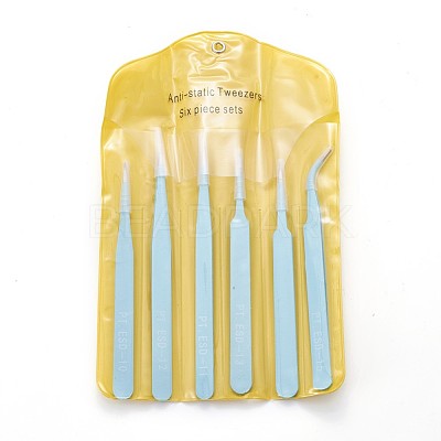 Tarnish Resistant 201 Stainless Steel Beading Tweezers Sets TOOL-F006-11C-1