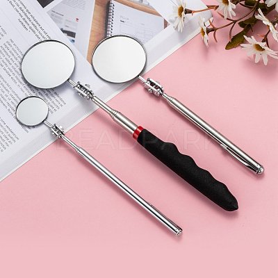 3 Pcs 3 Styles Rectangular Telescoping Inspection Mirror AJEW-OC0002-13-1