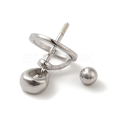 Anti-Tarnish Rhodium Plated 925 Sterling Silver Locket Style Planet Pinch Bails STER-NH0001-55A-P-1