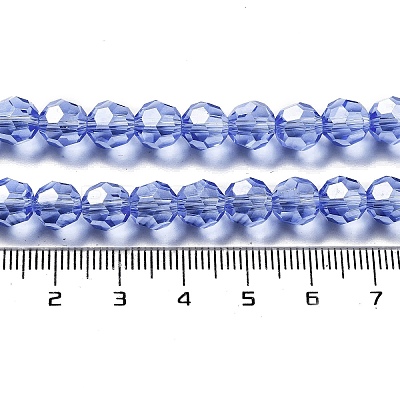 Electroplate Transparent Glass Beads Strands EGLA-A035-T8mm-A21-1