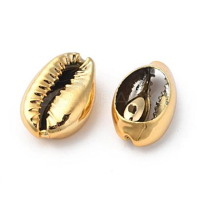 Electroplated Natural Shell Beads X-BSHE-O017-13G-1