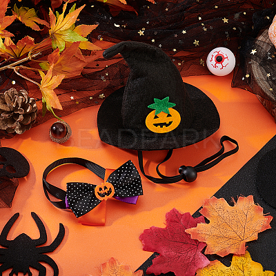 Polyester Pet Hat & Ties AJEW-WH0453-39-1