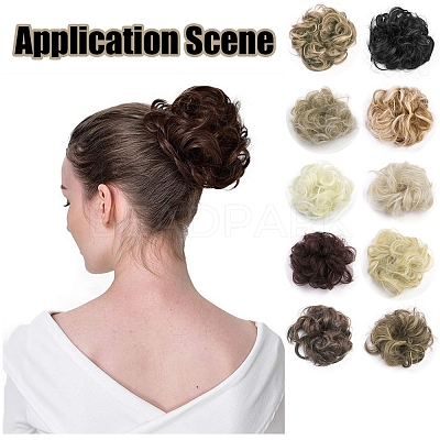 Synthetic Hair Bun Extensions OHAR-G006-A07-1