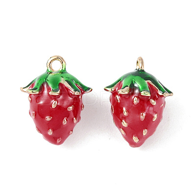 Brass Enamel Charms KK-G462-28LG-1