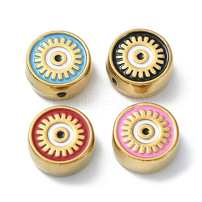 Ion Plating(IP) 304 Stainless Steel Enamel Beads STAS-Q318-13-1