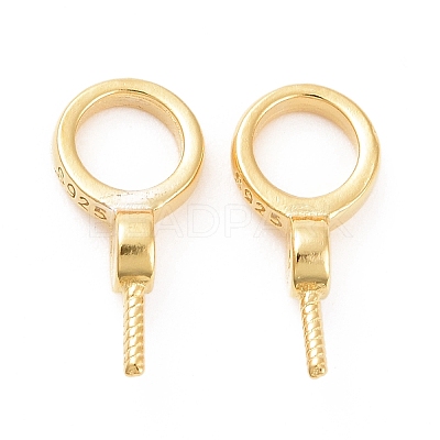 925 Sterling Silver Screw Eye Peg Bails STER-D035-46G-1