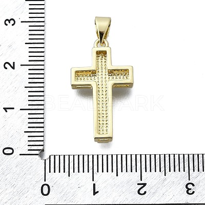 Cross Brass Pendants KK-V010-32G-1