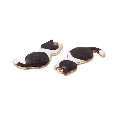 Rack Plating Alloy Enamel Pendants ENAM-K050-03B-1