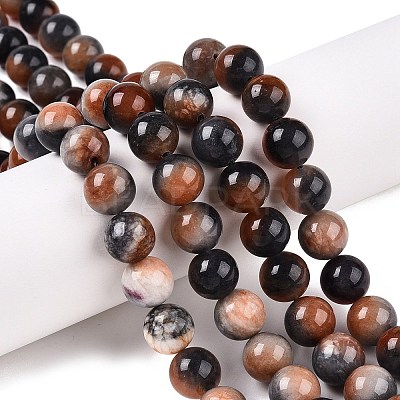 Dyed Natural White Jade Beads Strands G-T138-10mm-210-21-1