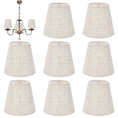 8Pcs Linen with Iron Lamp Shades AJEW-WH0609-303-1