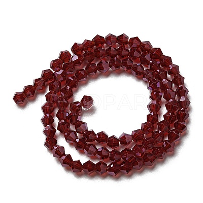 Transparent Electroplate Glass Beads Strands EGLA-A039-T3mm-A27-1