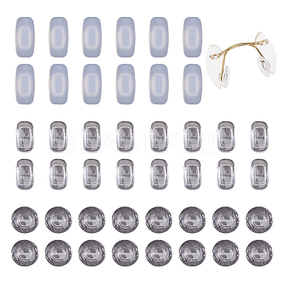 24 Sets 3 Style Silicone Eyeglass Nose Pads FIND-GF0004-33-1