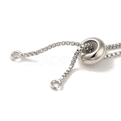 Rack Plating Adjustable Brass Box Chain Slider Bracelet Making KK-M285-03P-1