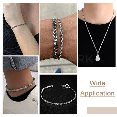 304 Stainless Steel Twist Rope Chains CHS-YS0001-08-1