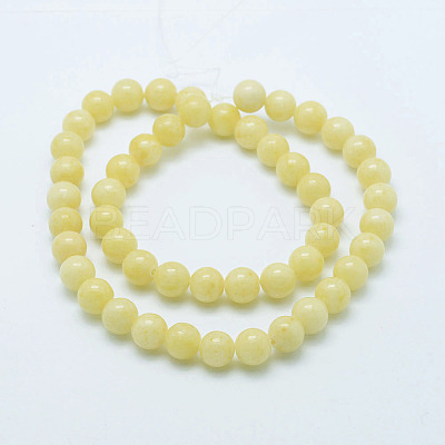 Natural Mashan Jade Round Beads Strands X-G-D263-4mm-XS06-1