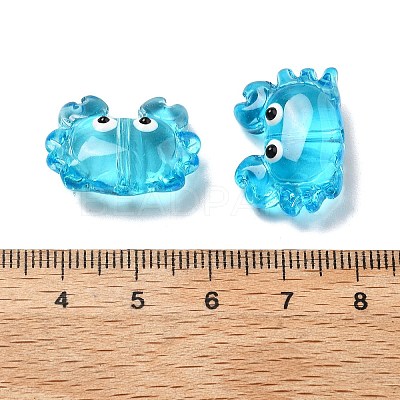 Transparent Glass Enamel Beads LAMP-V001-08C-1