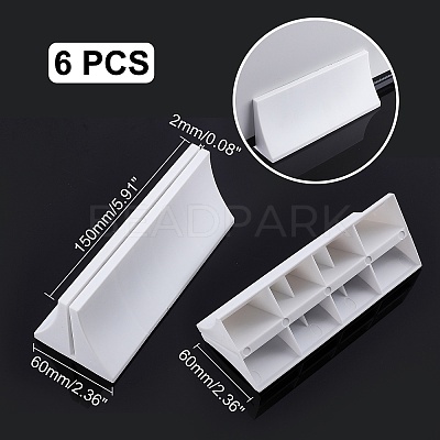 6Pcs Triangle Plastic Card Holders DJEW-NB0001-13-1