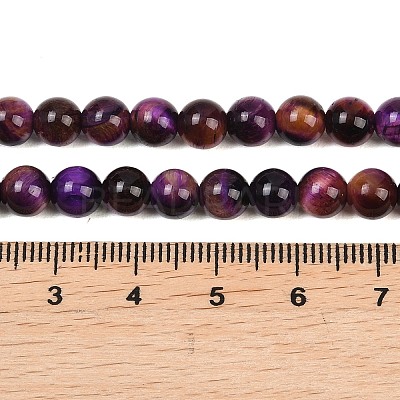 Grade AB Natural Tiger Eye Beads Strands G-F591-18-6mm-1