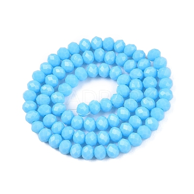 Opaque Solid Color Imitation Jade Glass Beads Strands LS-EGLA-A044-P6mm-D08-1