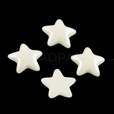 Pearlized Plated Opaque Glass Cabochons PORC-R139A-23-1