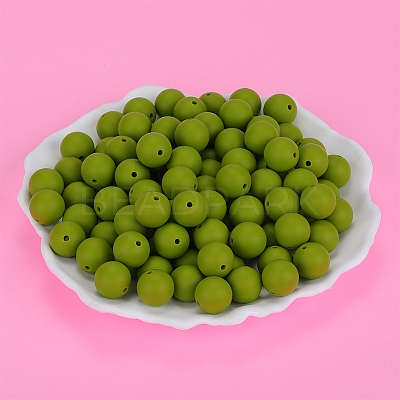 Round Silicone Focal Beads SI-JX0046A-23-1