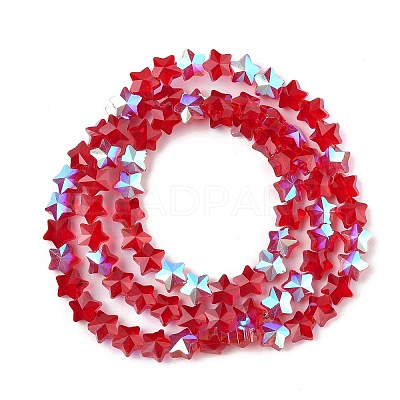 Electroplate Transparent Glass Beads Strands EGLA-U004-03A-HP07-1