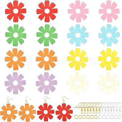 DIY Wooden Dangle Earring Making Kits DIY-NB0005-69-1