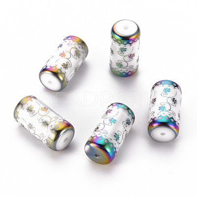 Electroplate Glass Beads EGLA-T009-18F-1