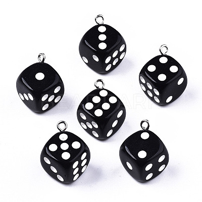Opaque Epoxy Resin Pendants X-CRES-N025-12A-B01-1