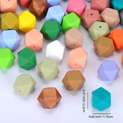 Hexagonal Silicone Beads SI-JX0020A-09-1
