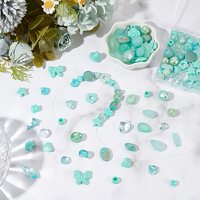 4 Bags Acrylic Beads MACR-WR0001-03A-1