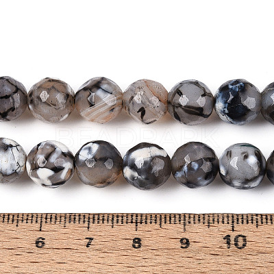Dyed & Heated Natural Fire Crackle Agate Beads Strands G-N359-01B-04-1