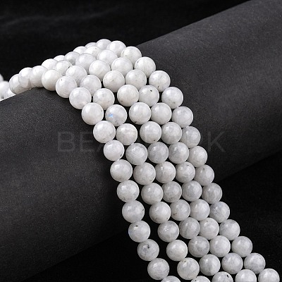 Natural Rainbow Moonstone Beads Strands G-C068-6mm-1-1
