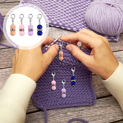 Acrylic Pendant Locking Stitch Markers HJEW-PH02084-1