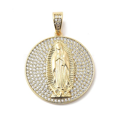 Brass Micro Pave Cubic Zirconia Pendants KK-L262-26G-1