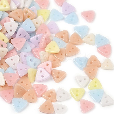 2-Hole Glass Buttons PORC-R010-13-1